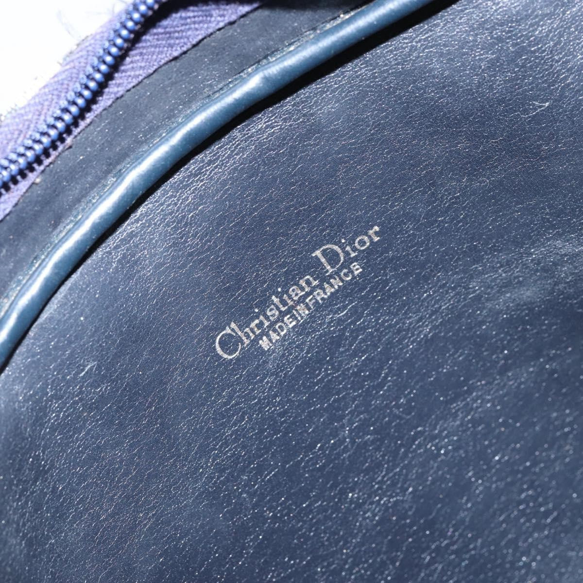 Christian Dior Vintage Cd Trotter Shoulder Bag Canvas Navy Canvas Shoulder Bag Bag (Pre-Owned)