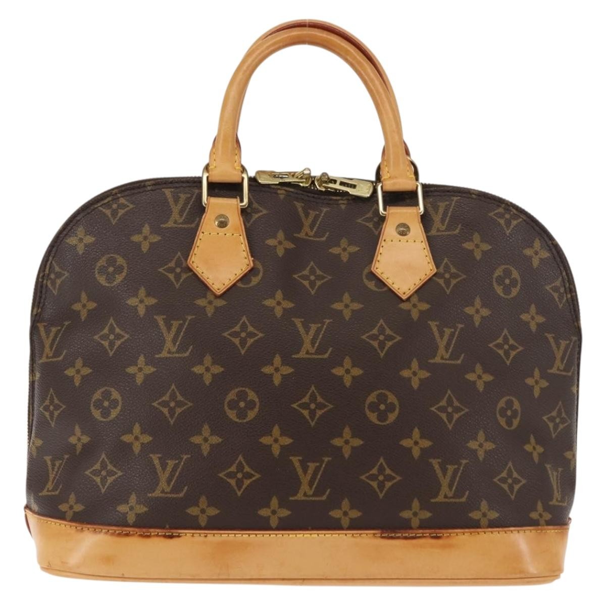 Louis Vuitton Alma Handbag Monogram Canvas Brown Canvas Handbag