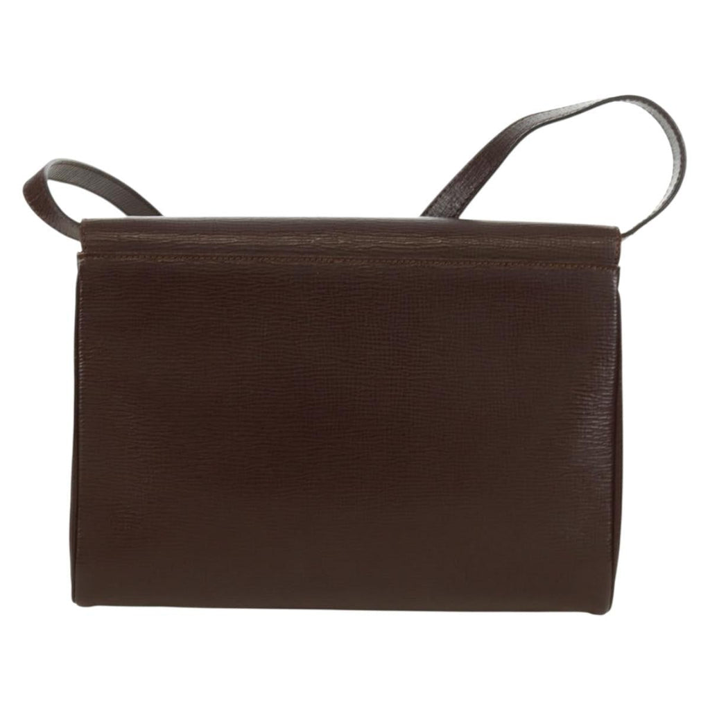 Celine Circle Logo Shoulder Bag Leather Brown Leather Shoulder Bag Bag