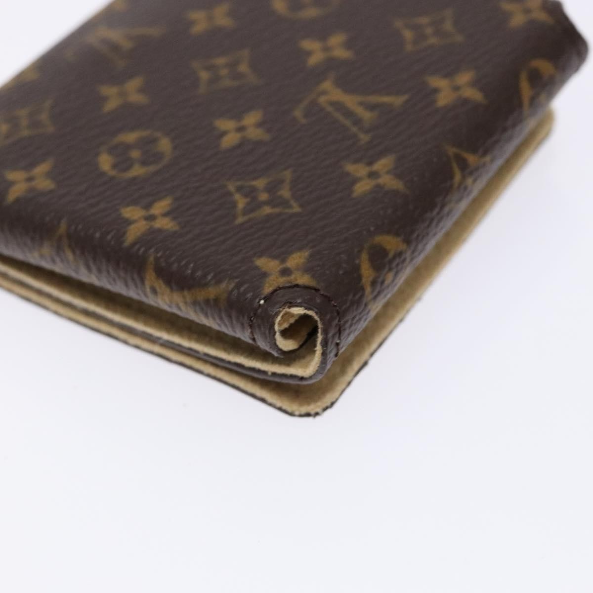 Louis Vuitton Case Jewelry Box Canvas Brown Canvas Wallets Accessory