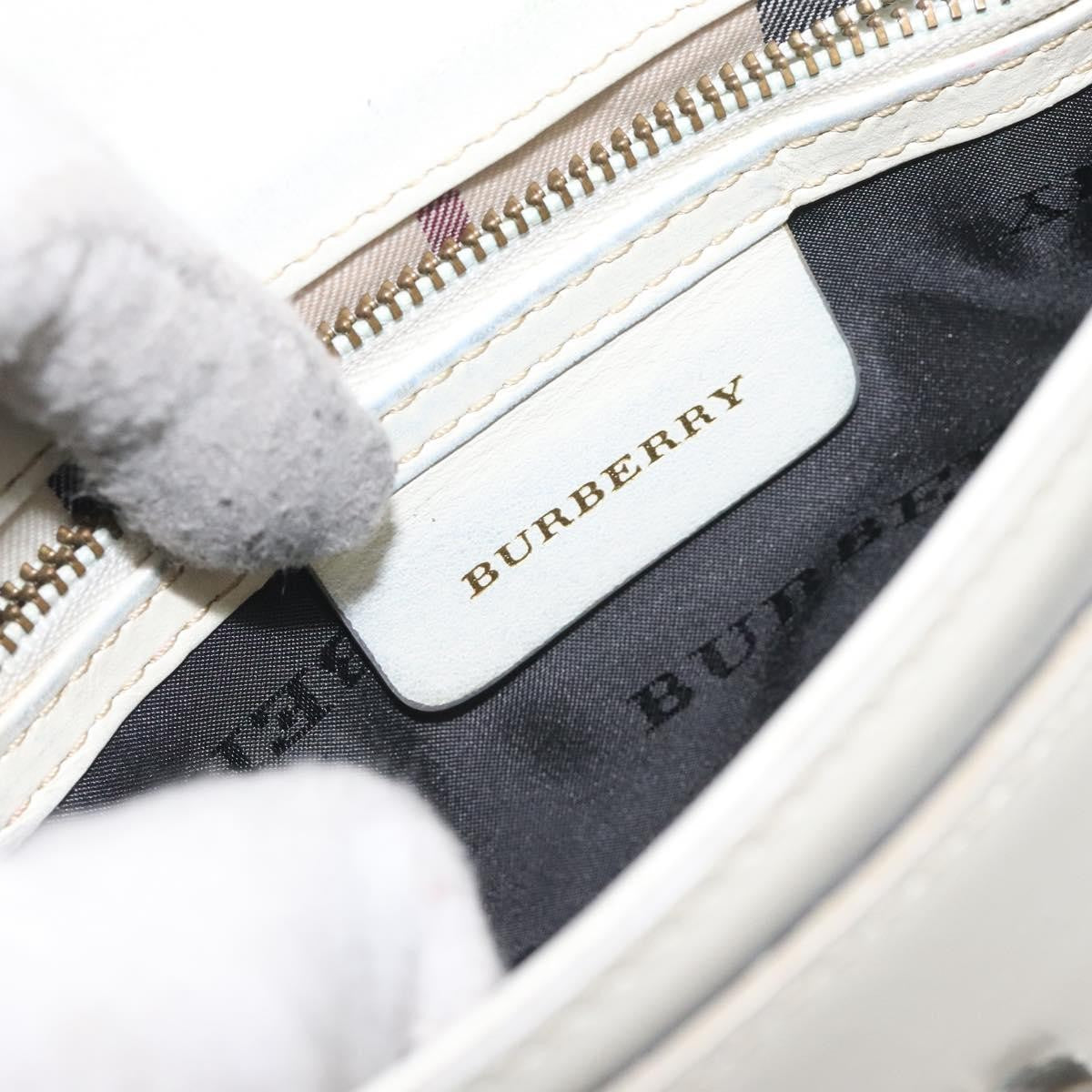 Burberry Flap Shoulder Bag Leather White Leather Shoulder Bag