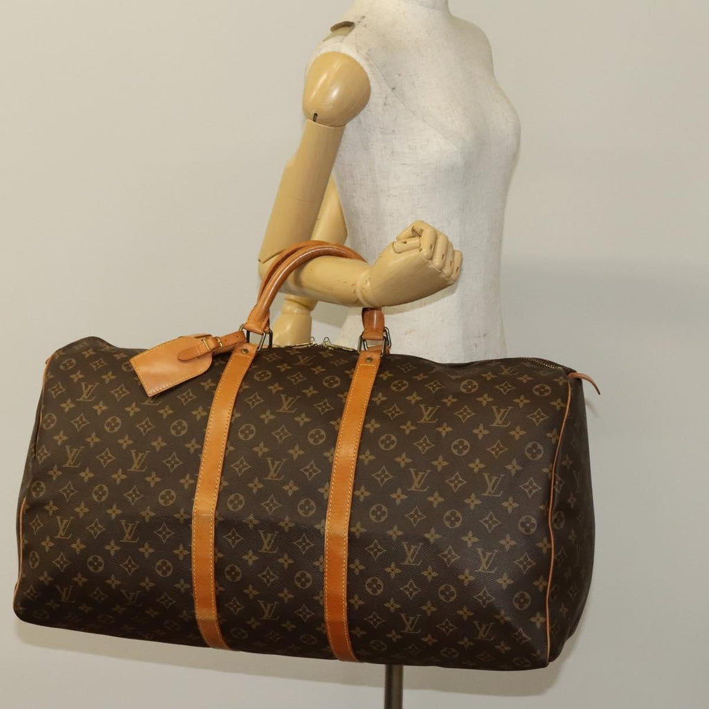 Louis Vuitton Keepall Bag Monogram Canvas Brown Canvas Travel Bag