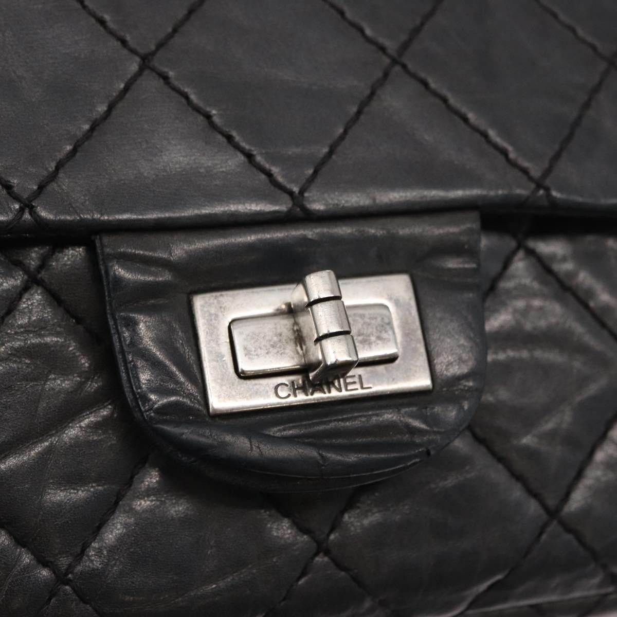 Chanel Reissue 2.55 Flap Bag Quilted Aged Calfskin Black Leather Shoulder Bag Bag