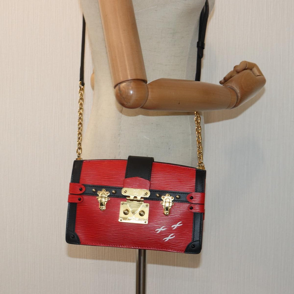Louis Vuitton Trunk Clutch Epi Leather Red Leather Shoulder Bag