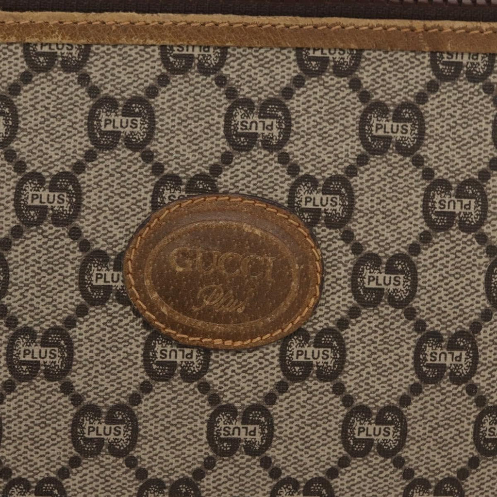 Gucci Gg Plus Supreme Pouch Canvas Beige Canvas Clutche & Pouche Bag (Pre-Owned)