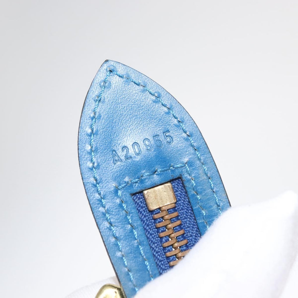 Louis Vuitton Saint Jacques Handbag Epi Leather Blue Leather Shoulder Bag