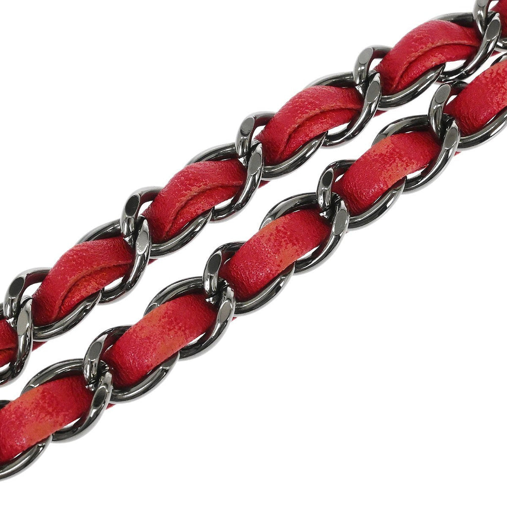 Chanel Vintage Chain Shoulder Bag Cotton Red Cotton Shoulder Bag Bag