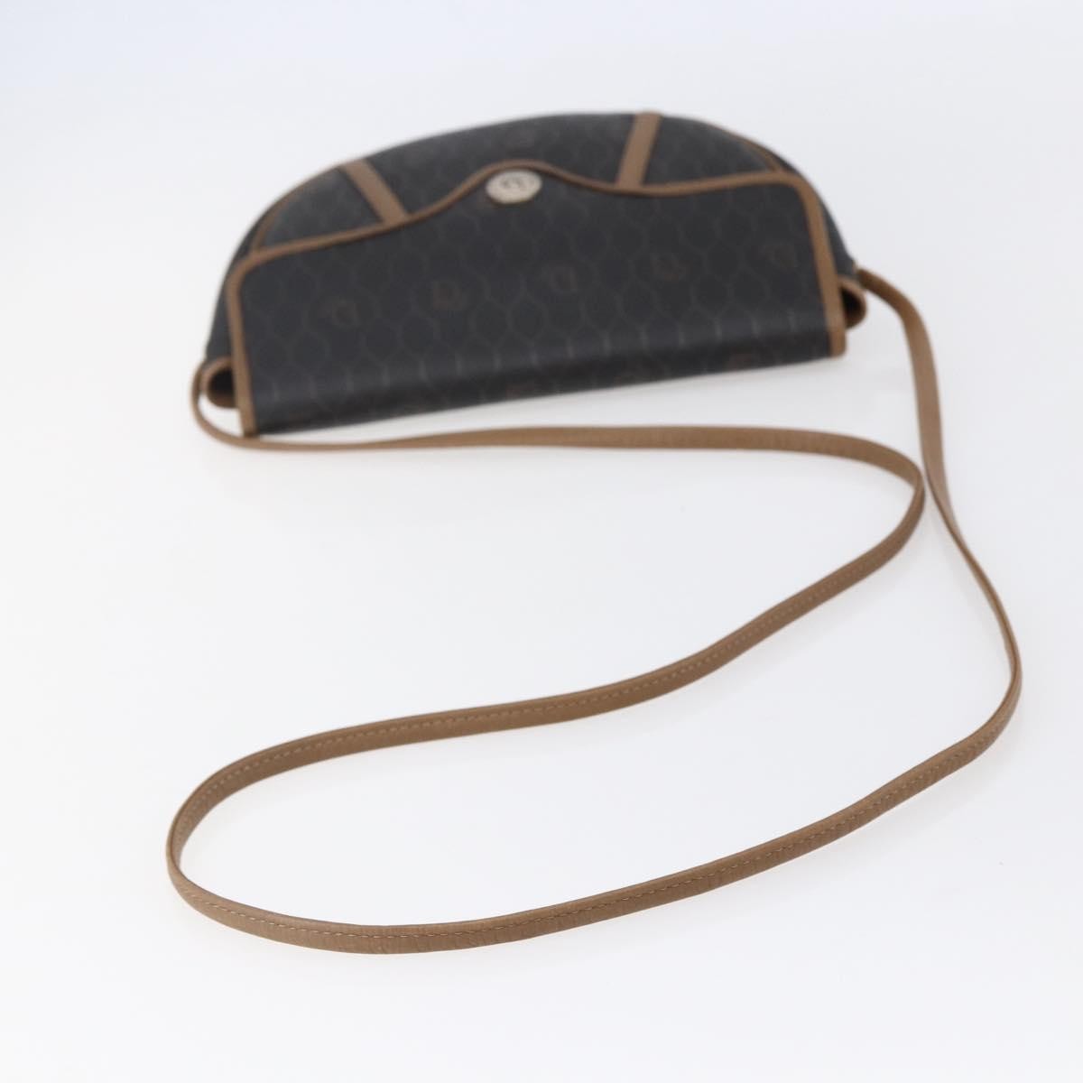 Christian Dior Vintage Honeycomb Flap Crossbody Bag Canvas And Leather Black Canvas Shoulder Bag Bag (Pre-Owned)