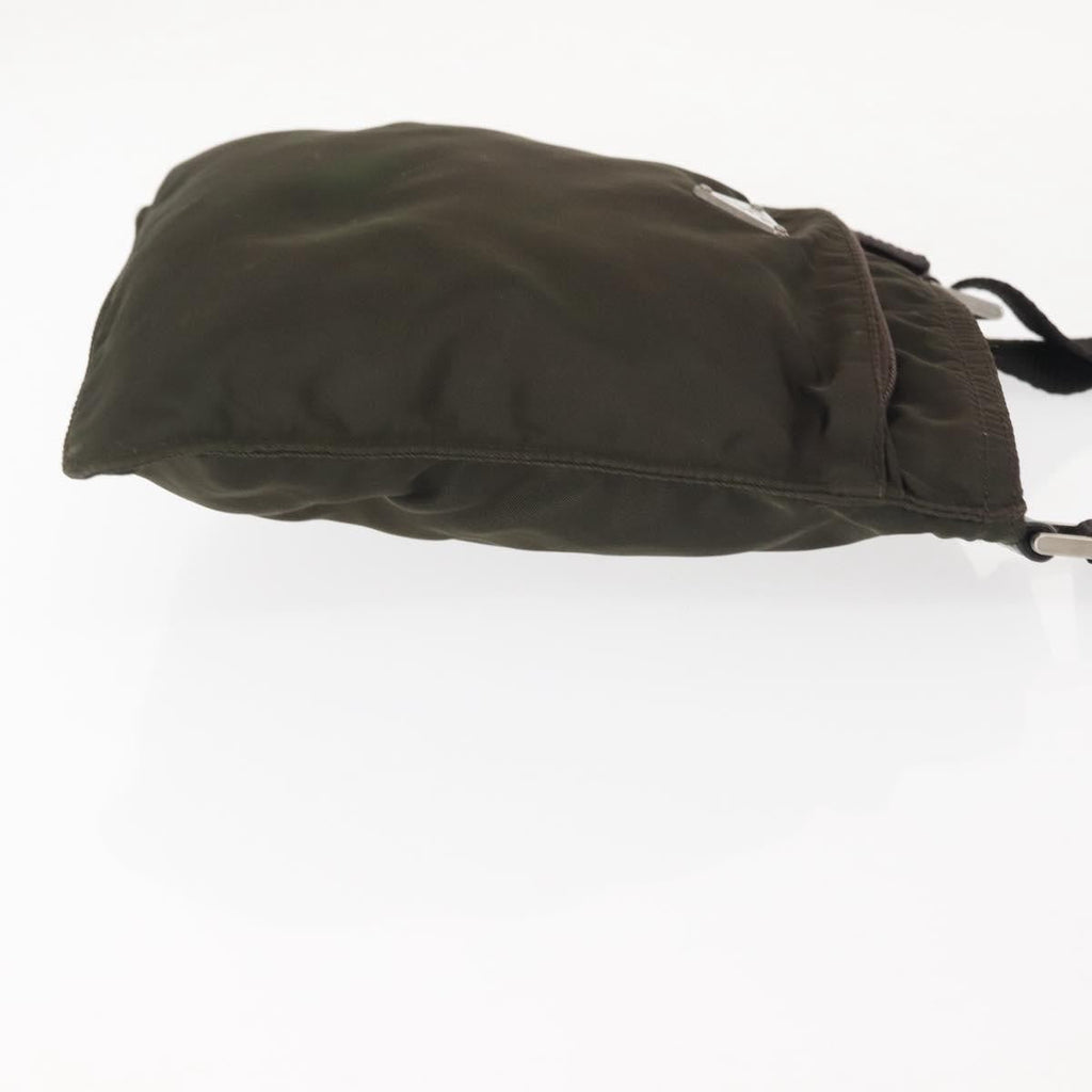 Prada Front Pocket Messenger Bag Tessuto Khaki Nylon Shoulder Bag Bag