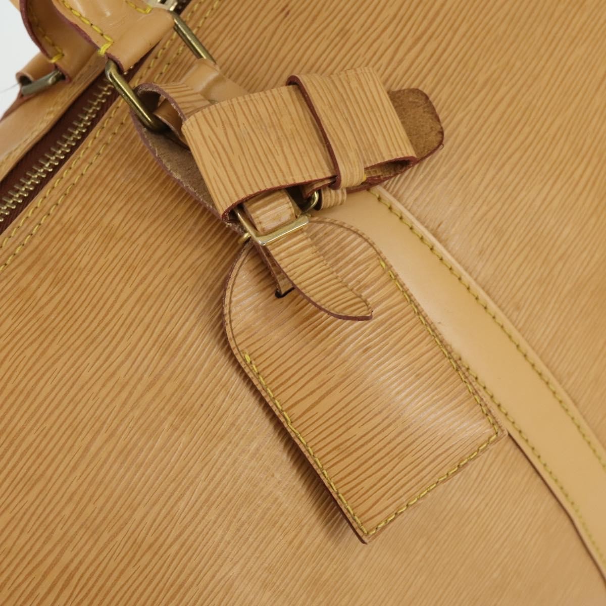 Louis Vuitton Keepall Bag Epi Leather Beige Leather Travel Bag