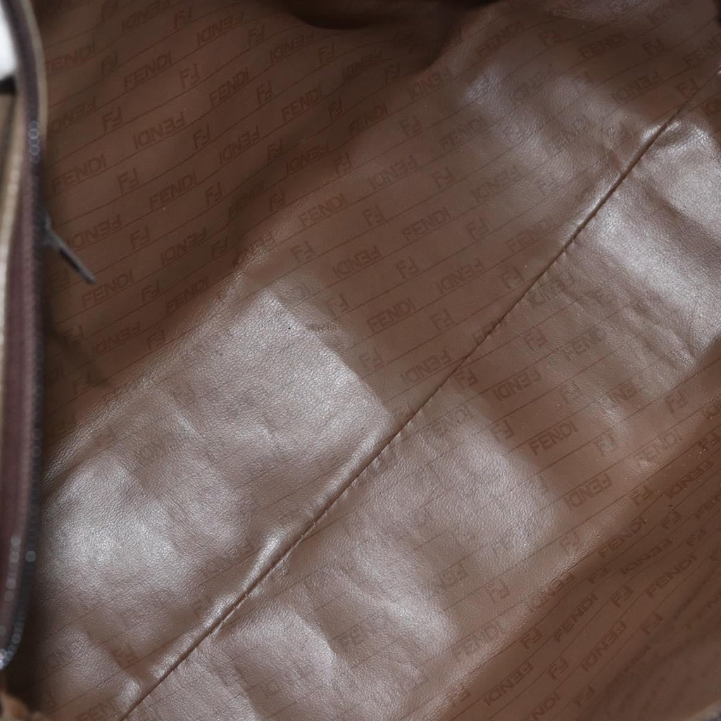 Fendi Zucchino Canvas Brown Canvas Handbag