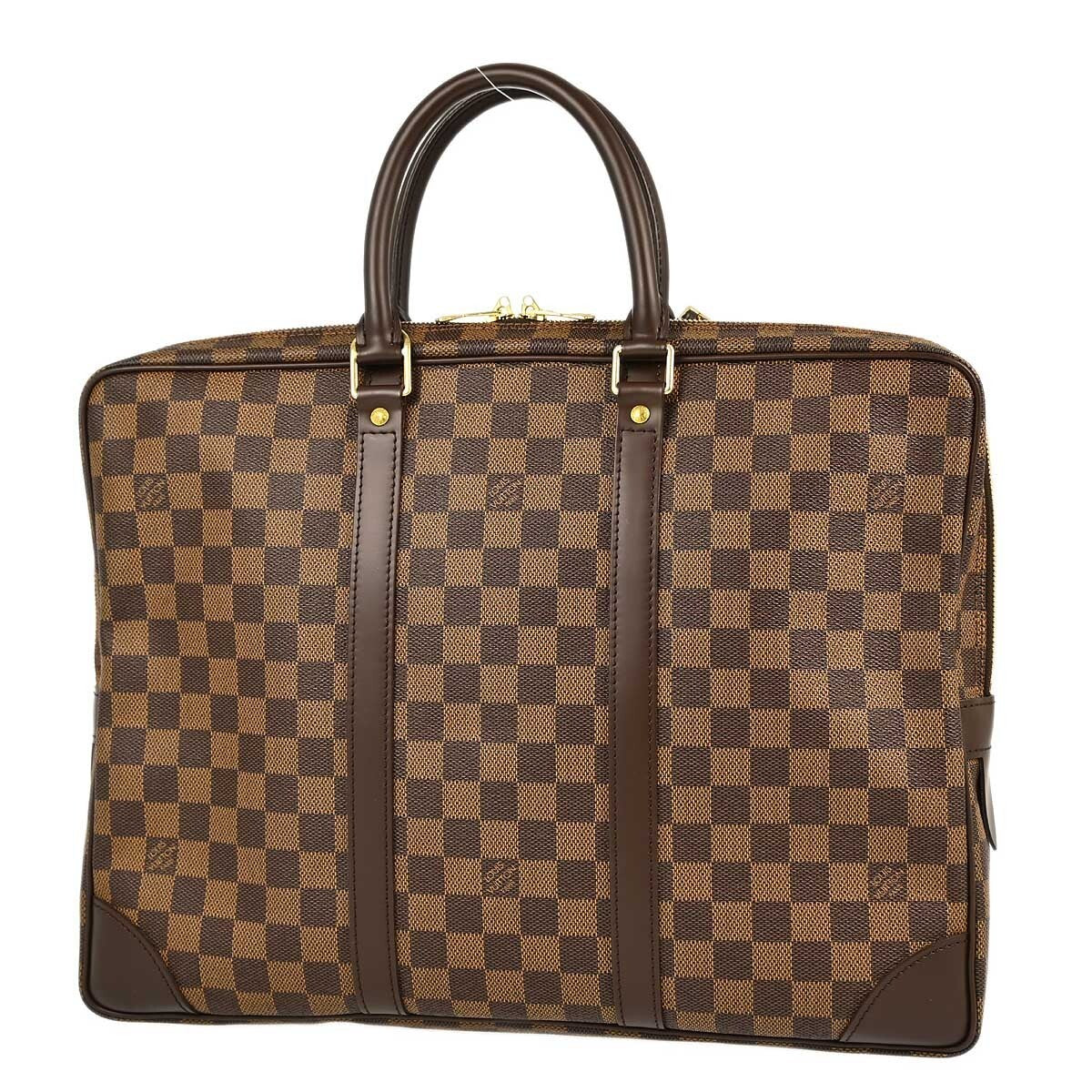 Louis Vuitton Porte-Documents Voyage Briefcase Damier Brown Canvas Briefcase Bag