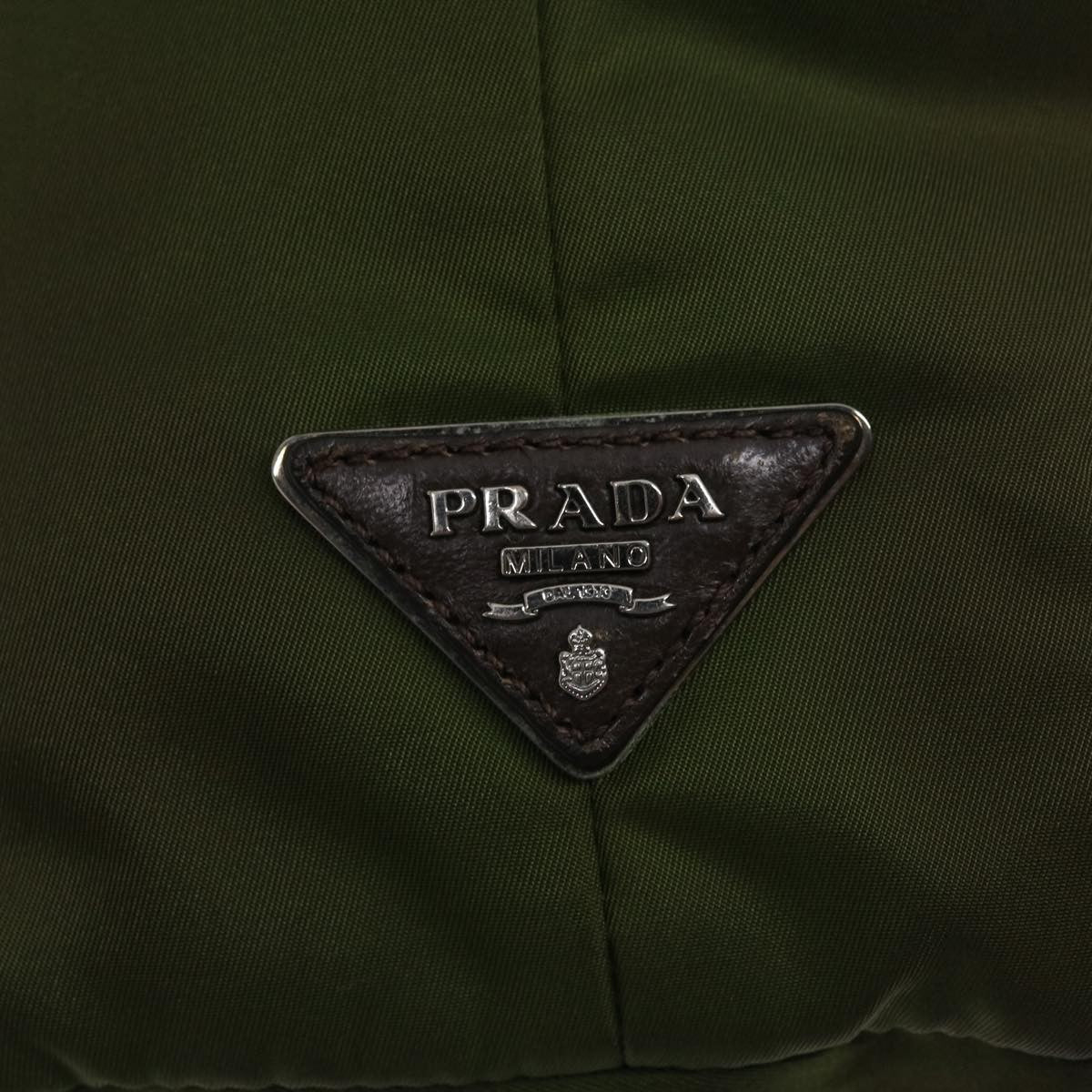 Prada Convertible Double Tote Tessuto Khaki Nylon Tote Bag Bag