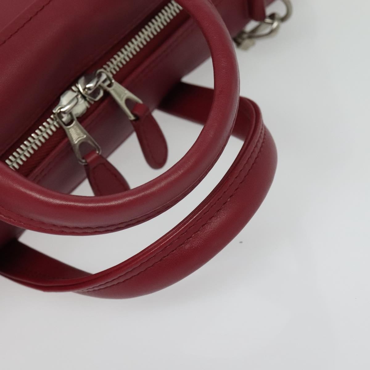 Balenciaga Triangle Duffle Bag Leather Red Leather Hand