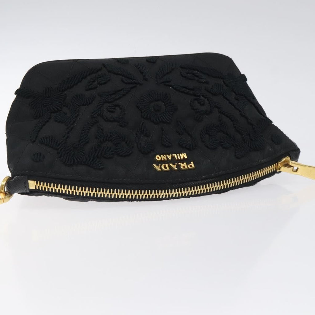 Prada Vintage Pouch Tessuto Gold Nylon Clutche & Pouche Bag