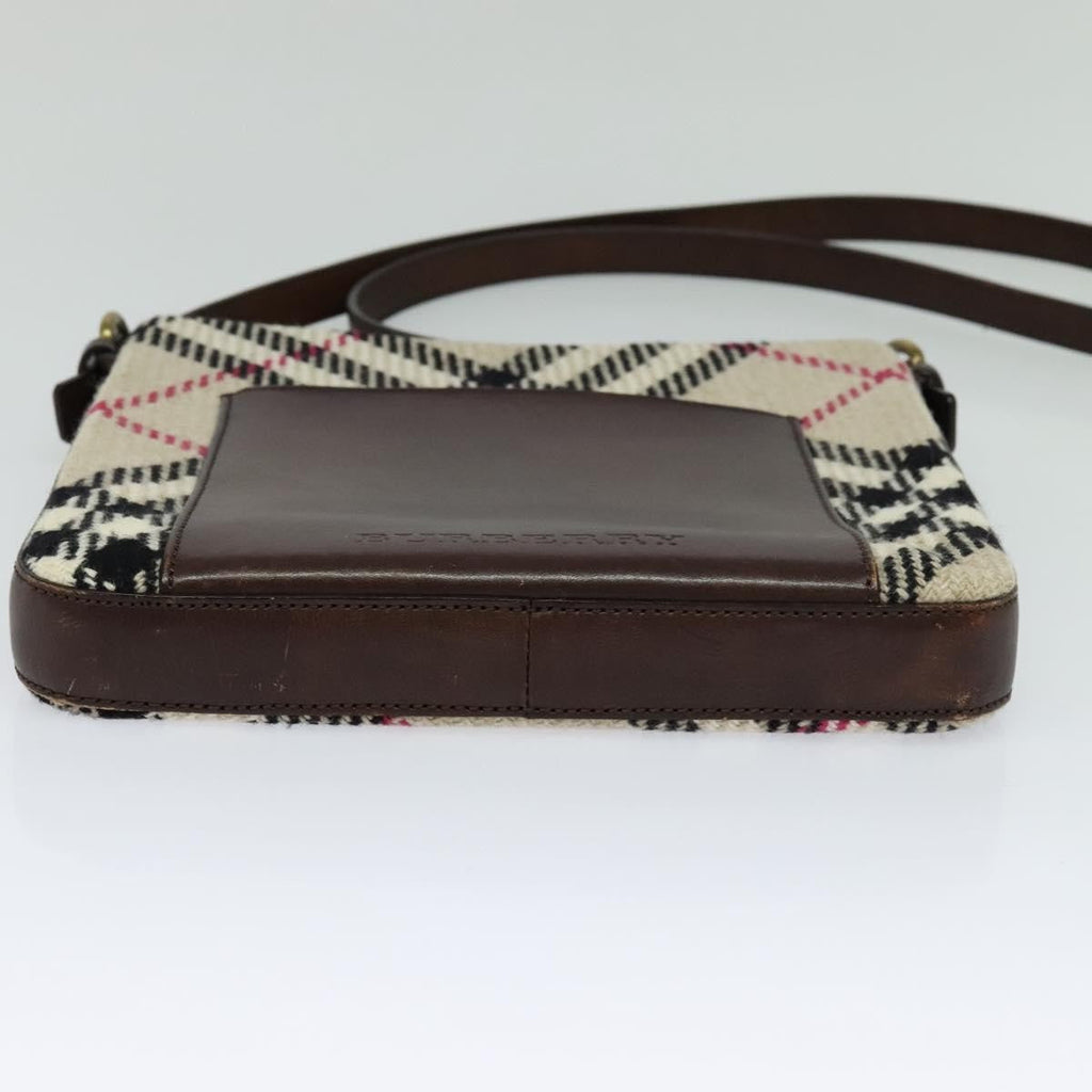 Burberry Nova Check Shoulder Bag Canvas Beige Canvas Shoulder Bag