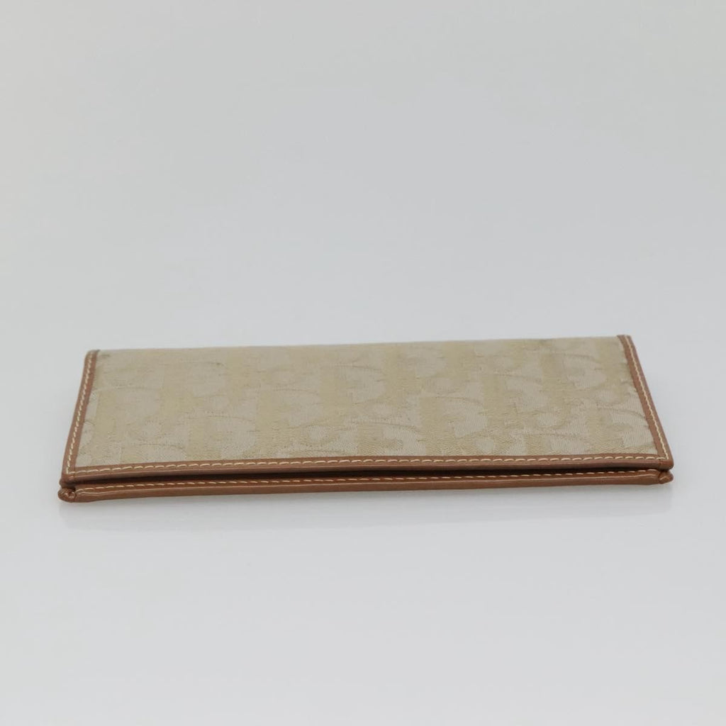 Christian Dior Trotter French Wallet Diorissimo Canvas Green Canvas Wallets Accessory (Pre-Owned)