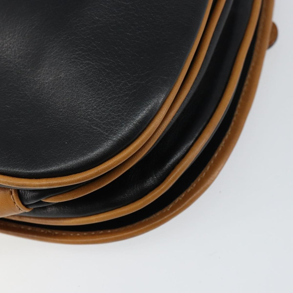 Celine Vintage Shoulder Bag Leather Black Leather Shoulder Bag Bag
