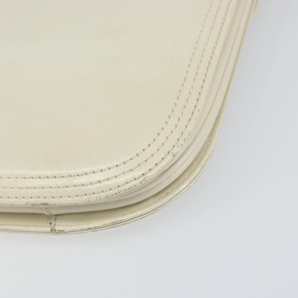 Saint Laurent Vintage Shoulder Bag Leather White Leather Shoulder Bag Bag (Pre-Owned)