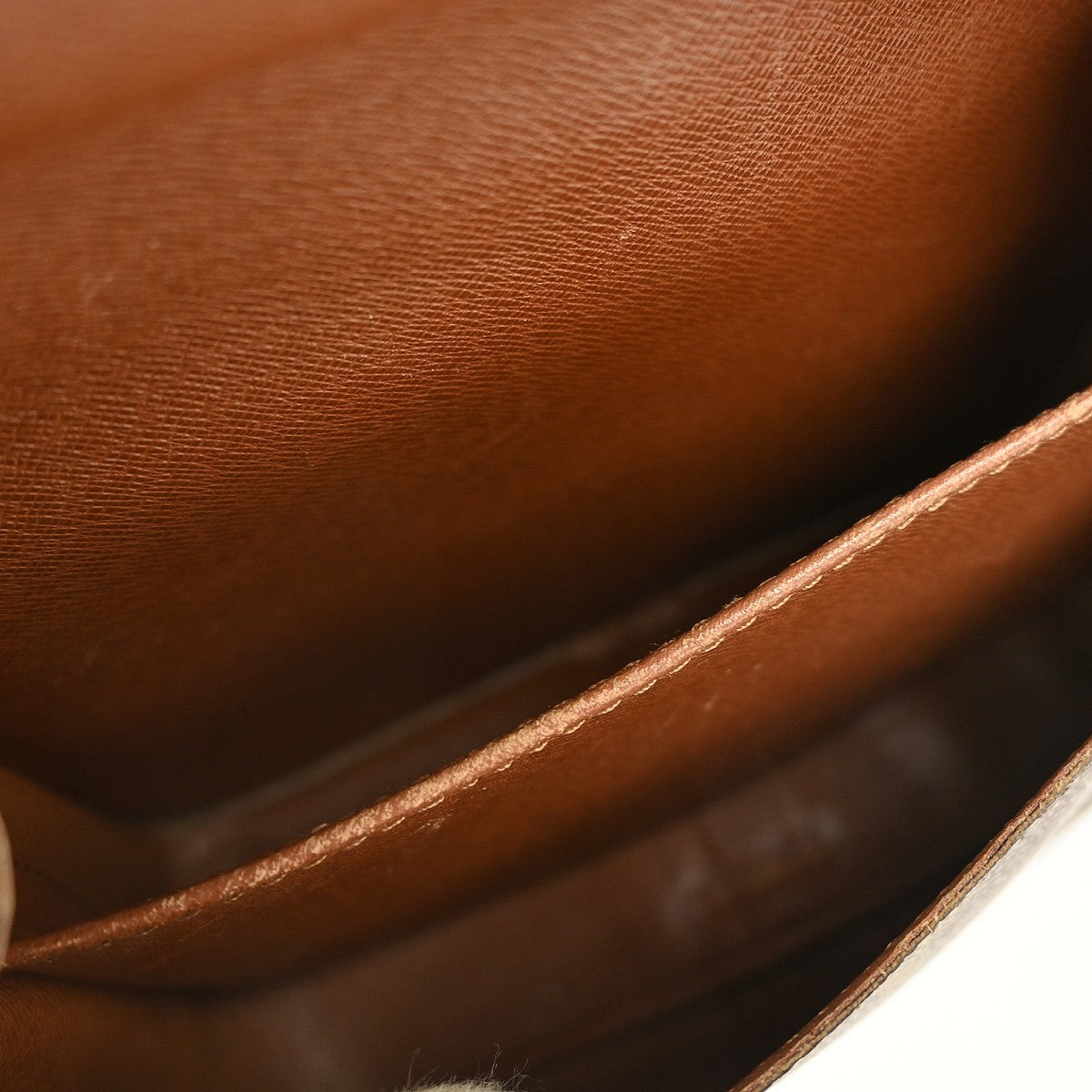 Louis Vuitton Cartouchiere Handbag Monogram Canvas Brown Canvas Shoulder Bag