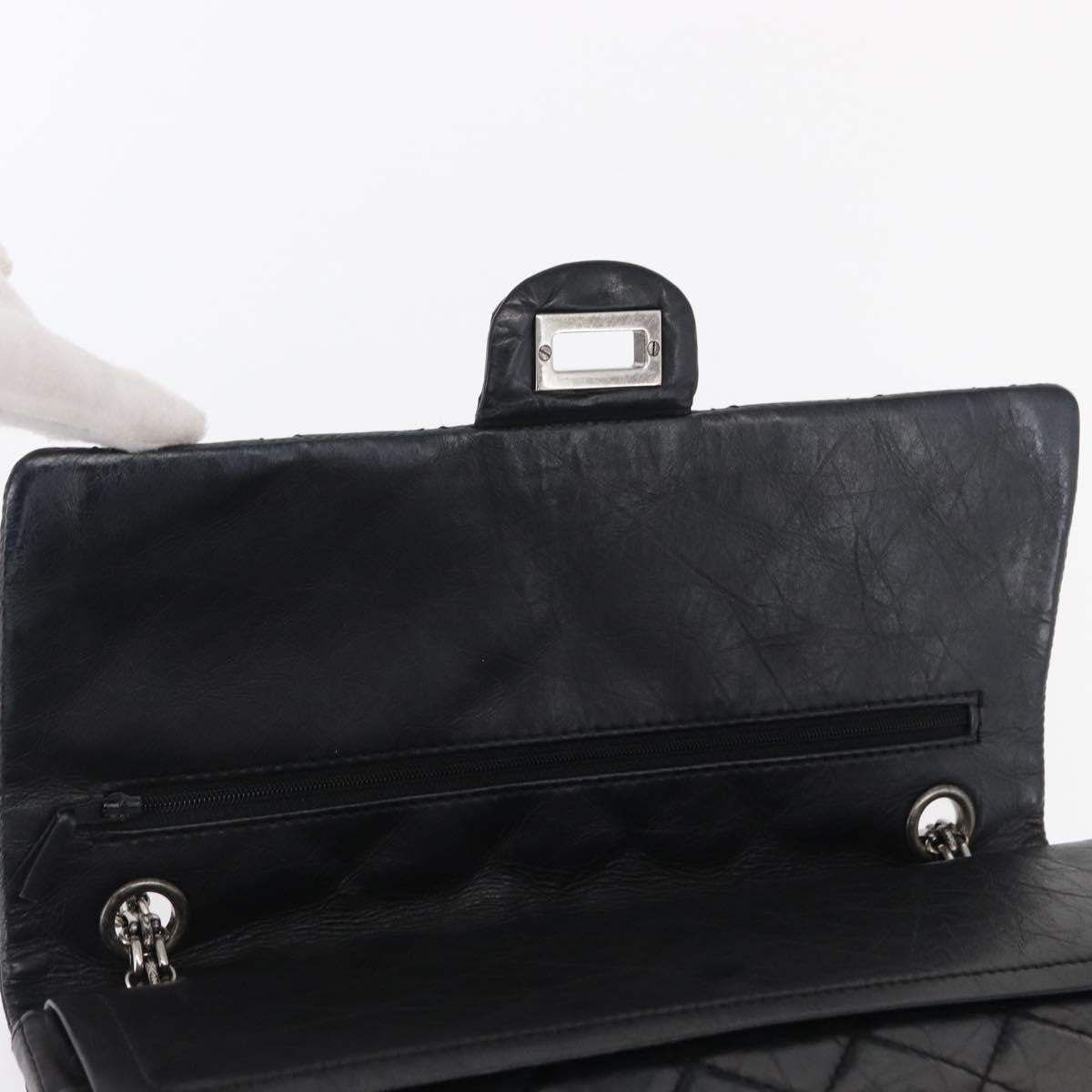 Chanel Reissue 2.55 Flap Bag Quilted Aged Calfskin Black Leather Shoulder Bag Bag