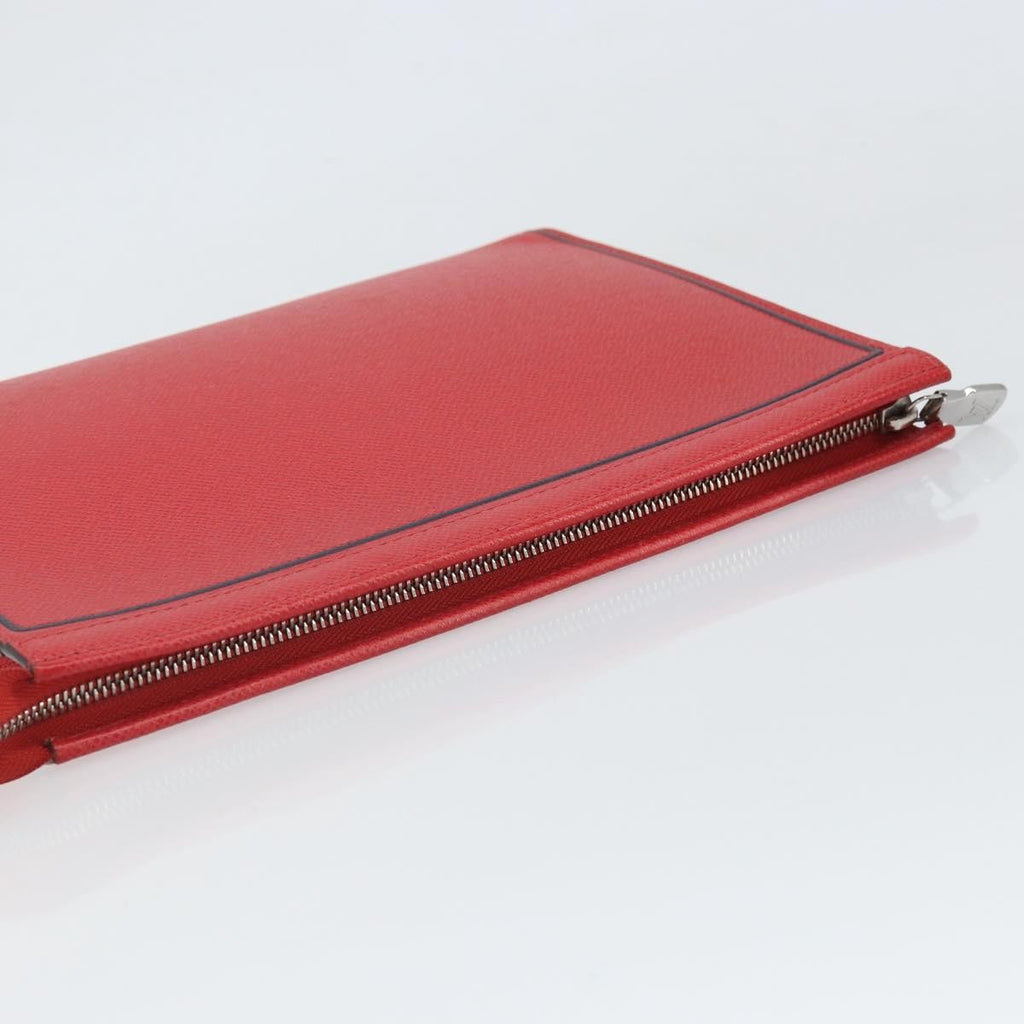Louis Vuitton Pochette Voyage Taiga Leather Red Leather Clutche & Pouche Bag