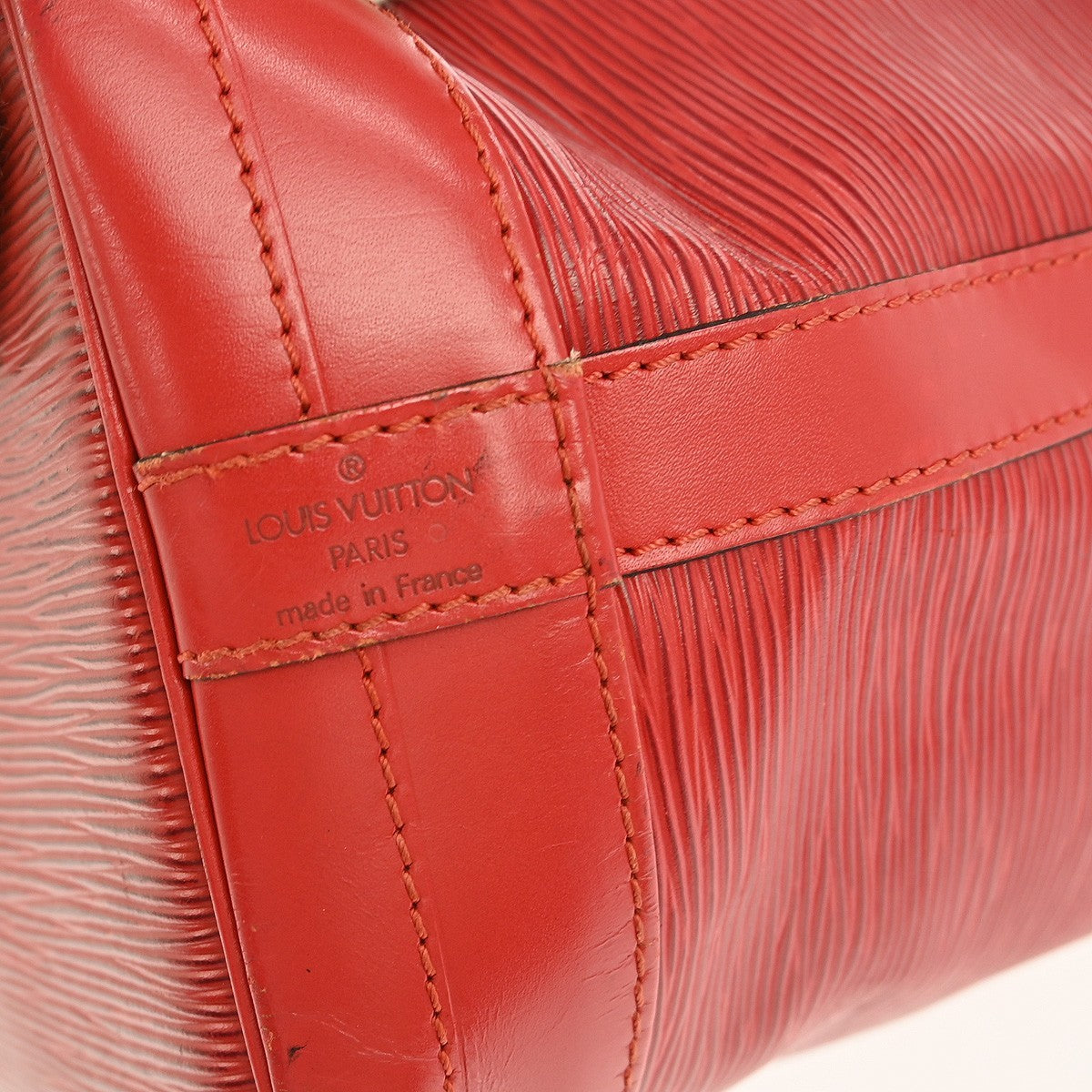 Louis Vuitton Noe Handbag Epi Leather Red Leather Shoulder Bag