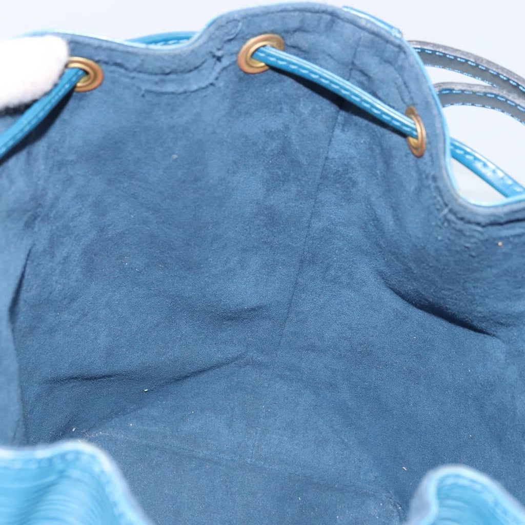 Louis Vuitton Petit Noe Handbag Epi Leather Blue Leather Shoulder Bag