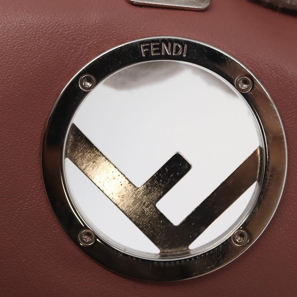 Fendi F Is Fendi Wallet On Chain Leather Pink Leather Shoulder Bag Bag