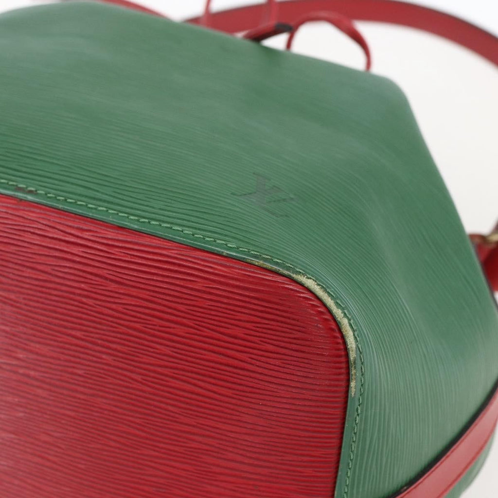 Louis Vuitton Bicolor Petit Noe Handbag Epi Leather Green Leather Shoulder Bag