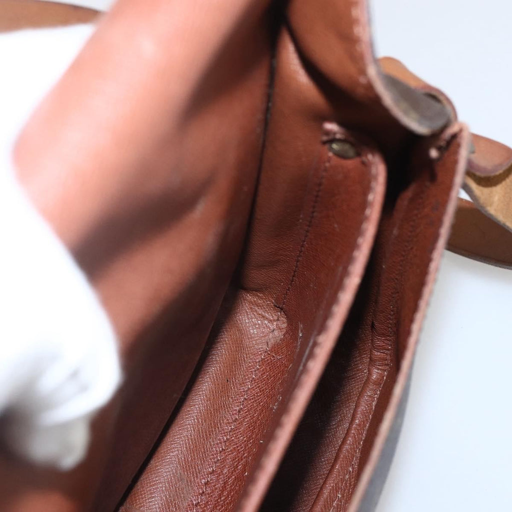Louis Vuitton Cartouchiere Handbag Monogram Canvas Brown Canvas Shoulder Bag