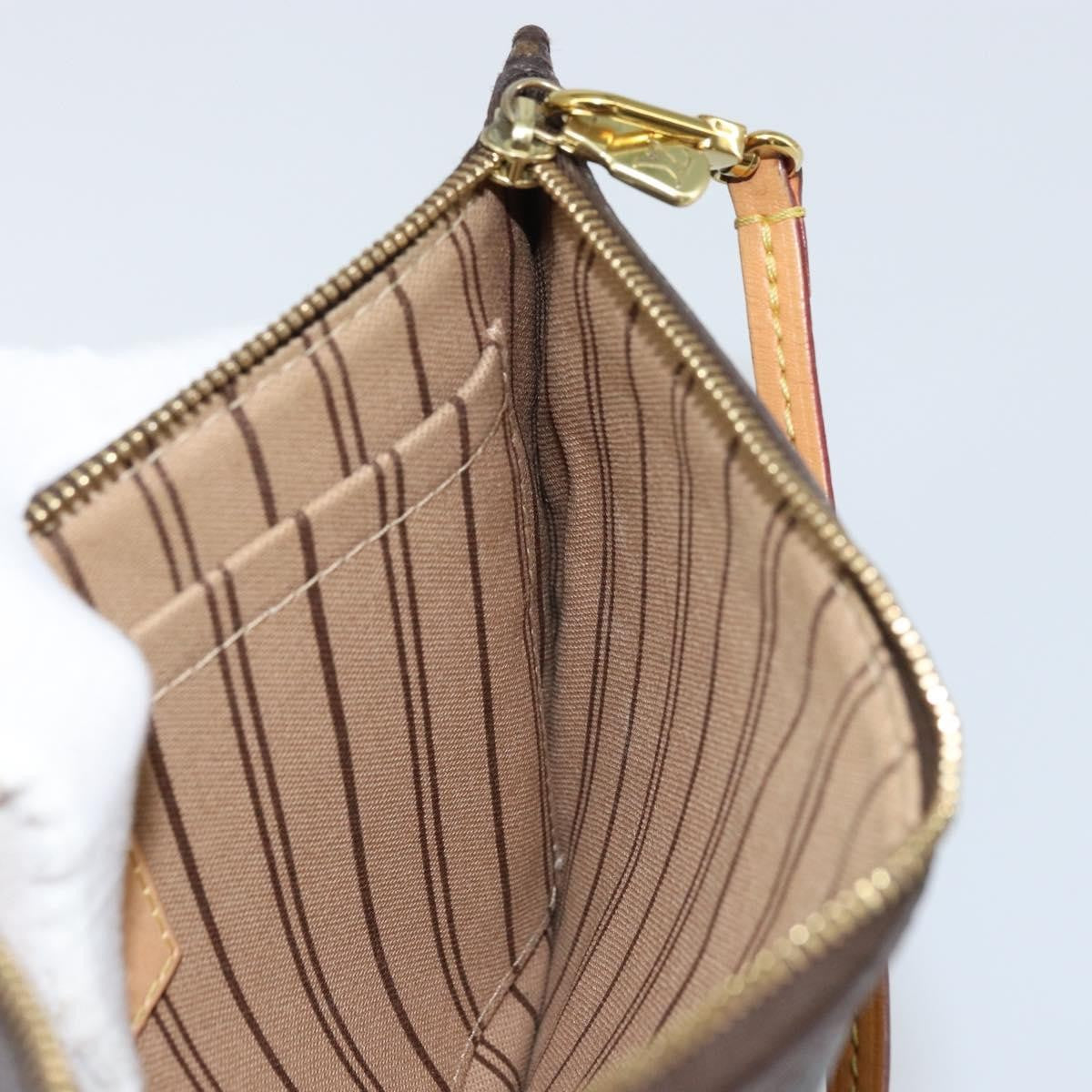 Louis Vuitton Neverfull Pochette Monogram Canvas Brown Canvas Clutche & Pouche Bag