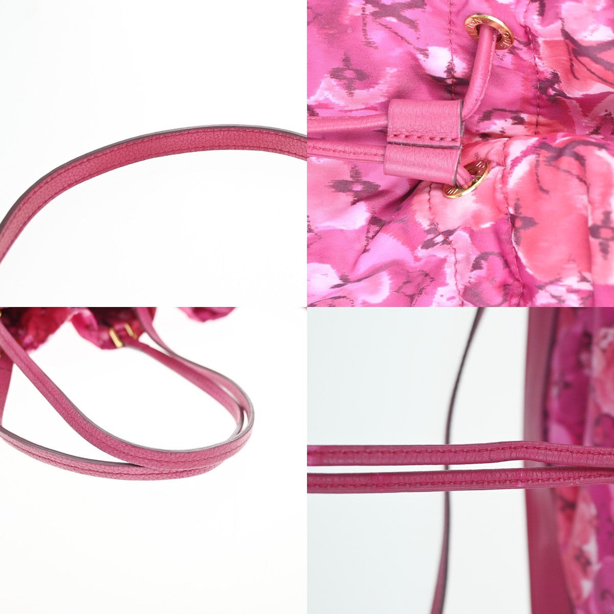 Louis Vuitton Noefull Handbag Ikat Nylon Pink Nylon Shoulder Bag