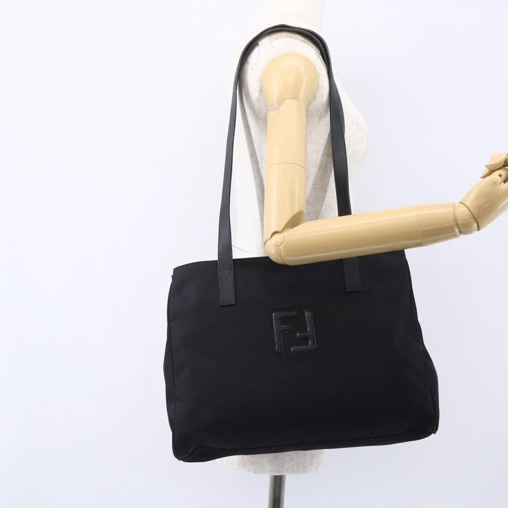 Fendi Vintage Ff Tote Nylon Black Nylon Tote Bag Bag