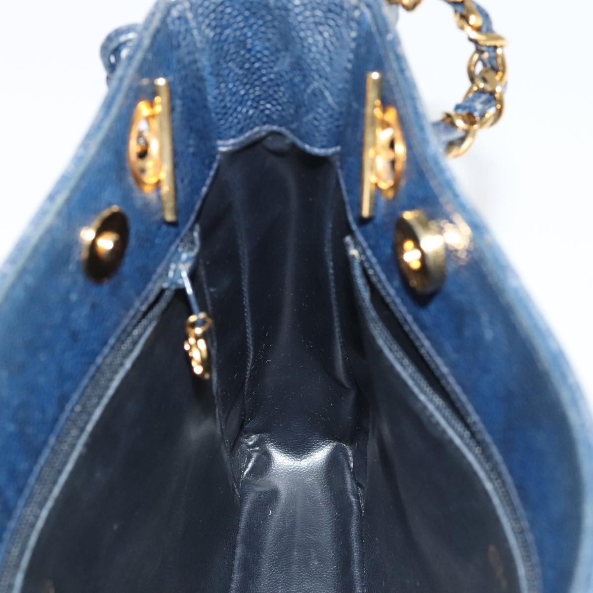 Chanel Vintage Shoulder Bag Leather Navy Leather Shoulder Bag Bag