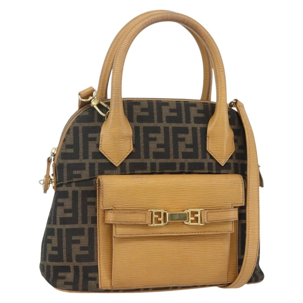 Fendi Vintage Zucca Handbag Zucca Brown Canvas Handbag