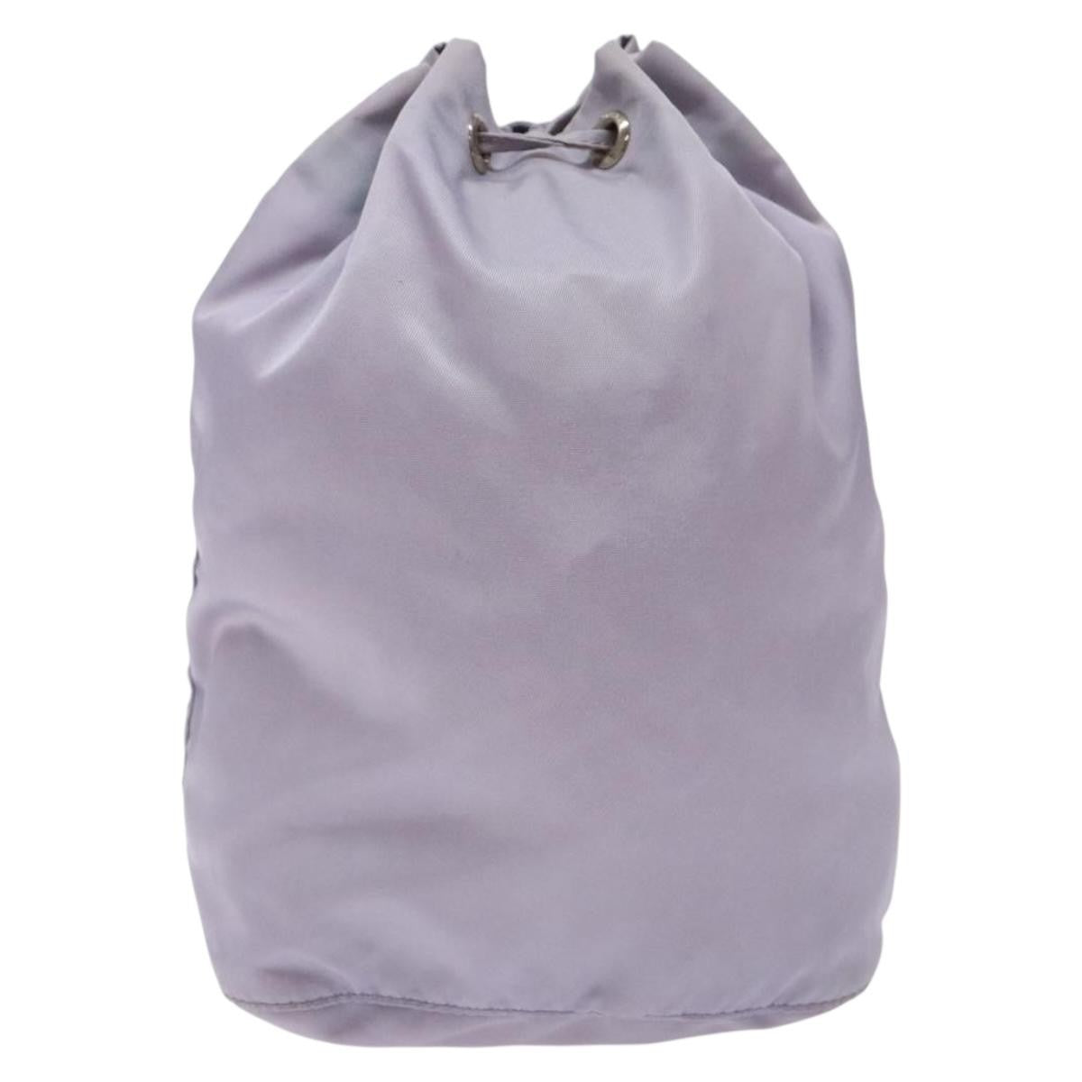 Prada Vela Drawstring Bucket Pouch Tessuto Purple Nylon Bag