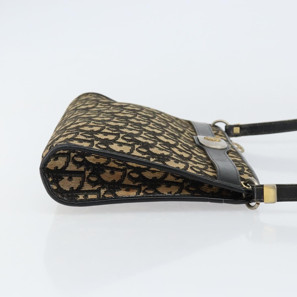 Christian Dior Vintage Trotter Shoulder Bag Canvas Navy Canvas Shoulder Bag Bag (Pre-Owned)