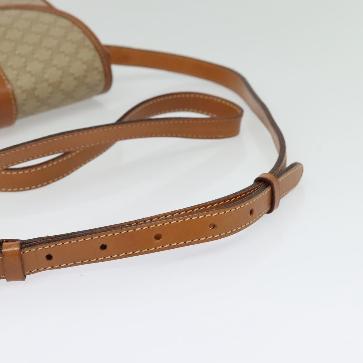Celine Macadam Shoulder Bag Pvc Leather Beige Canvas Bag