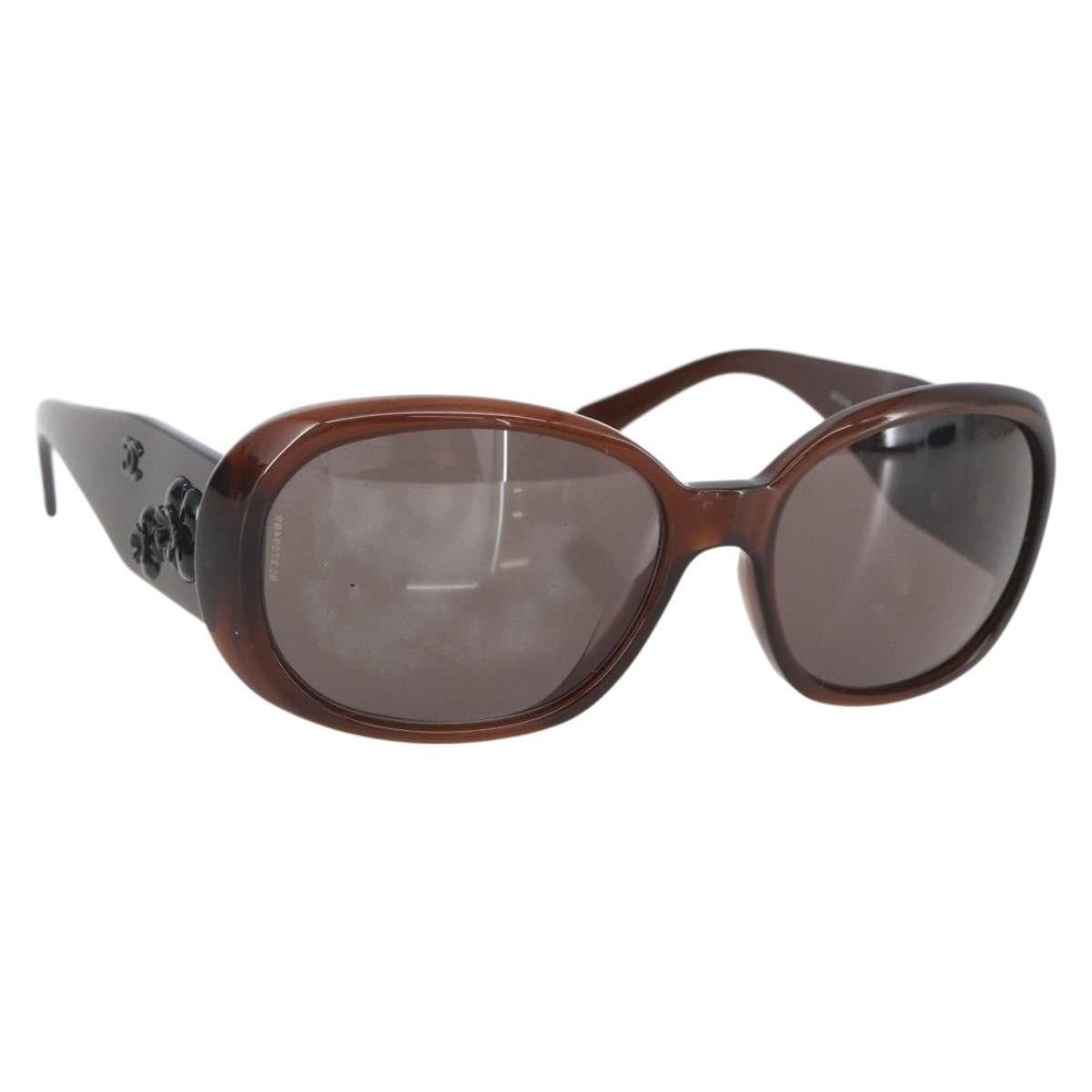Chanel Camélia Sunglasses Plastic Brown Plastic Sunglasse Accessory