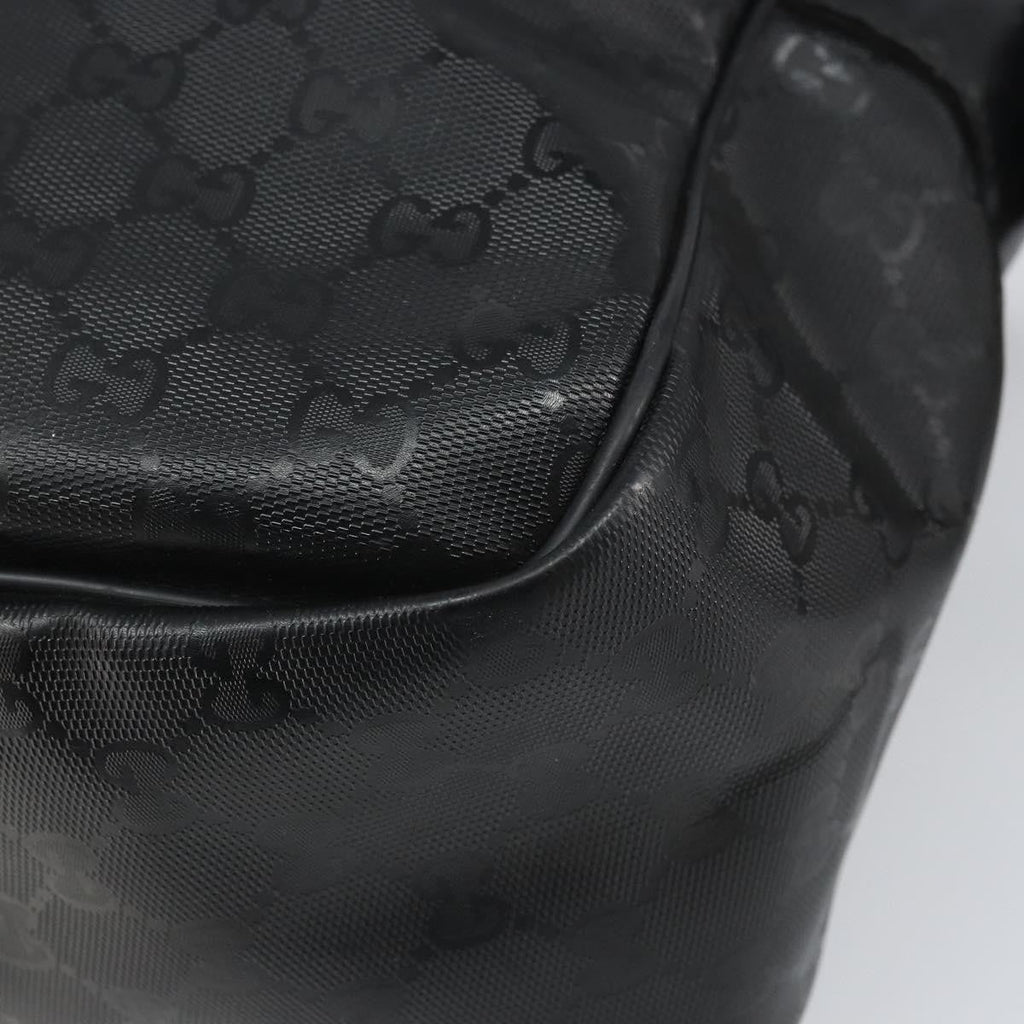 Gucci Zip Messenger Bag Gg Imprime Black Canvas Shoulder Bag Bag (Pre-Owned)