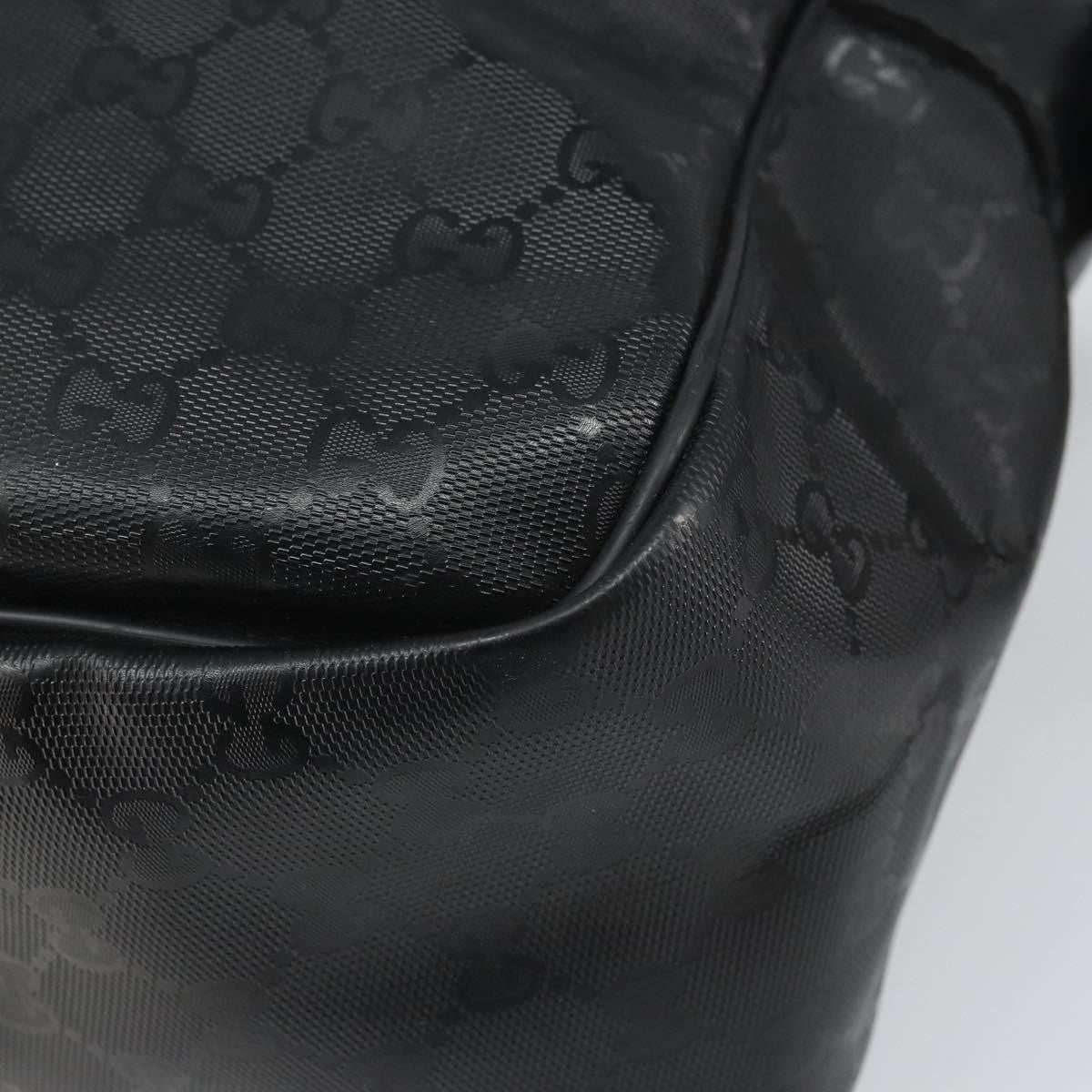 Gucci Zip Messenger Bag Gg Imprime Black Canvas Shoulder Bag Bag (Pre-Owned)