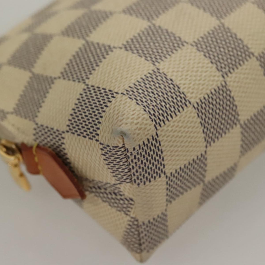 Louis Vuitton Cosmetic Pouch Damier White Canvas Bag