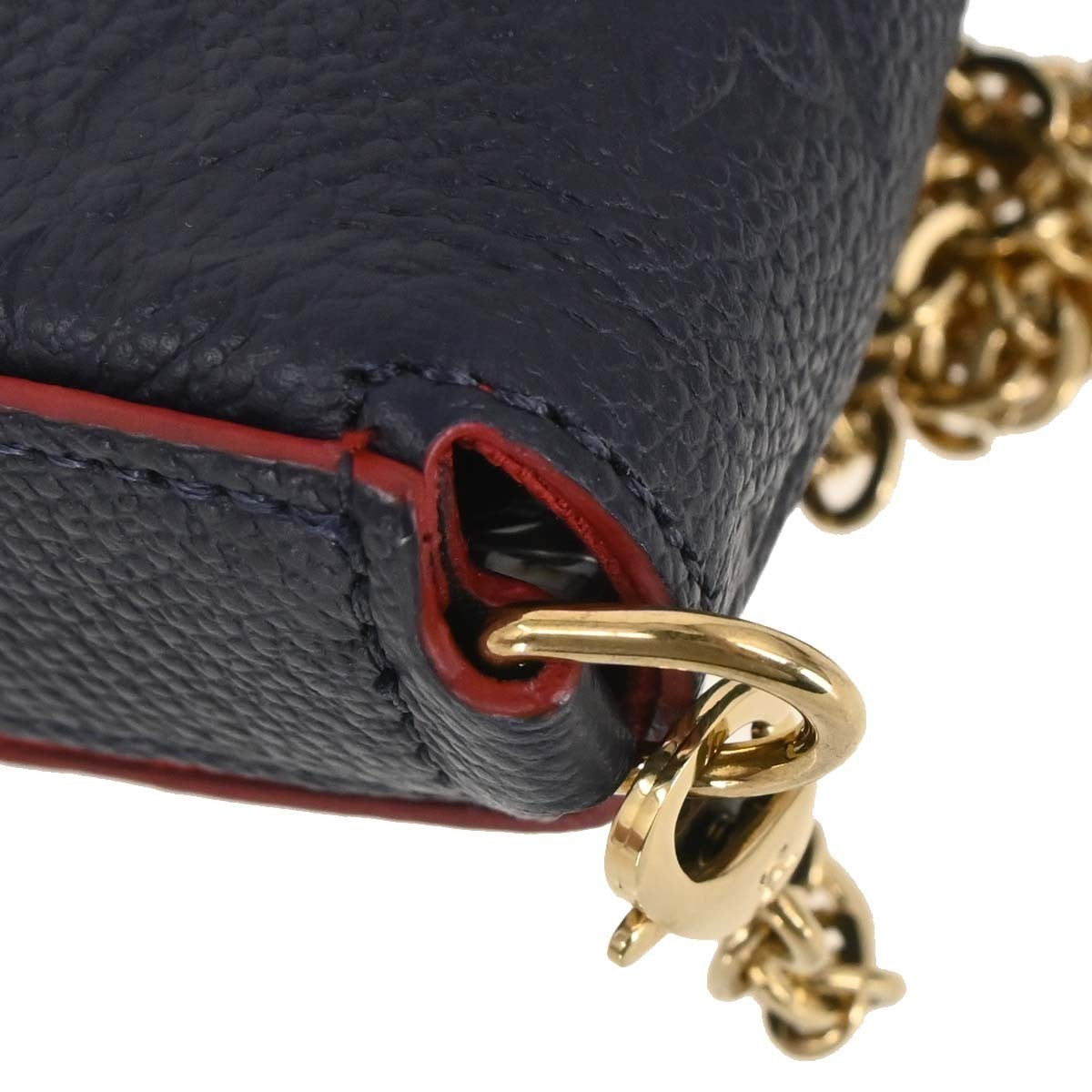 Louis Vuitton Felicie Pochette Monogram Empreinte Leather Navy Leather Clutche & Pouche Bag