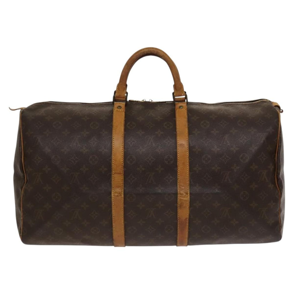 Louis Vuitton Keepall Bag Monogram Canvas Brown Canvas Travel Bag
