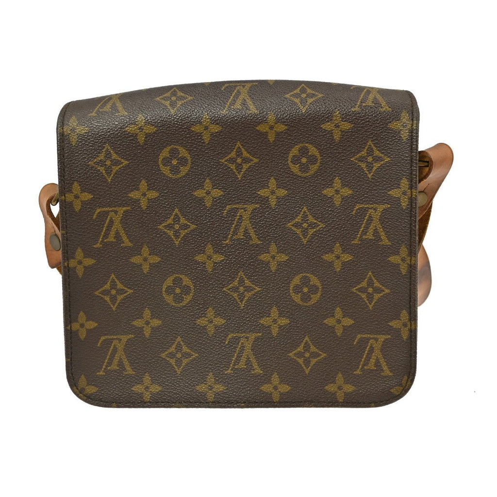 Louis Vuitton Cartouchiere Handbag Monogram Canvas Brown Canvas Shoulder Bag