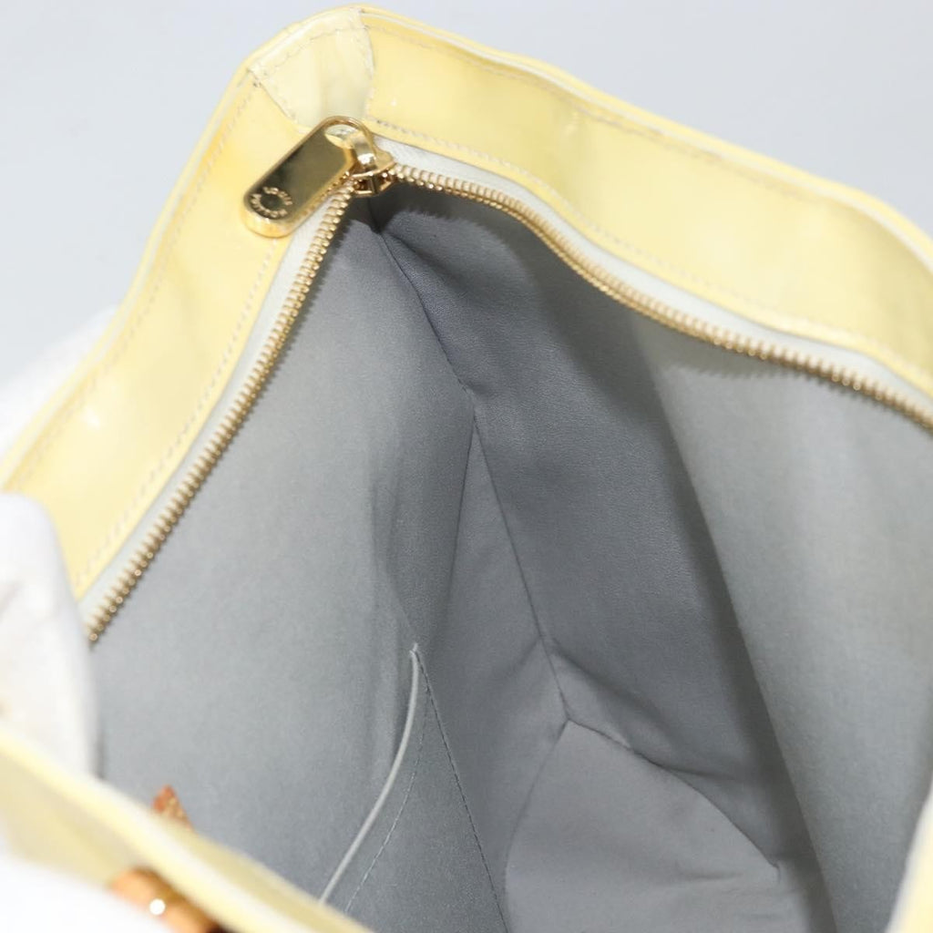 Louis Vuitton Brentwood Handbag Monogram Vernis Yellow Patent_Leather Tote Bag
