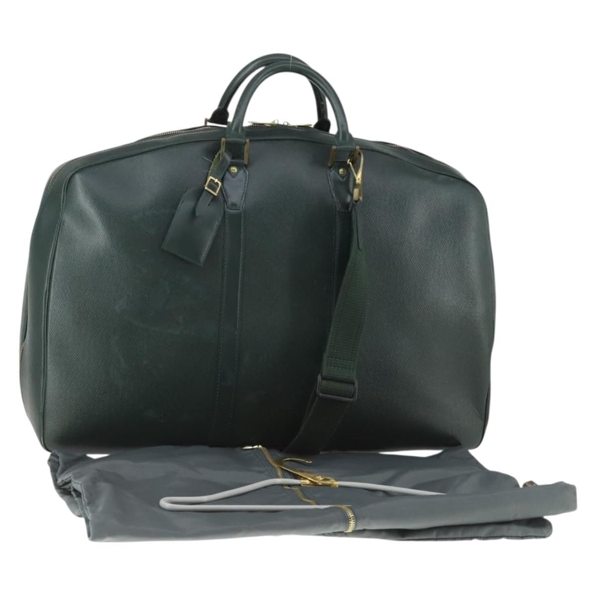 Louis Vuitton Helanga Bag Taiga Leather Green Leather Travel Bag