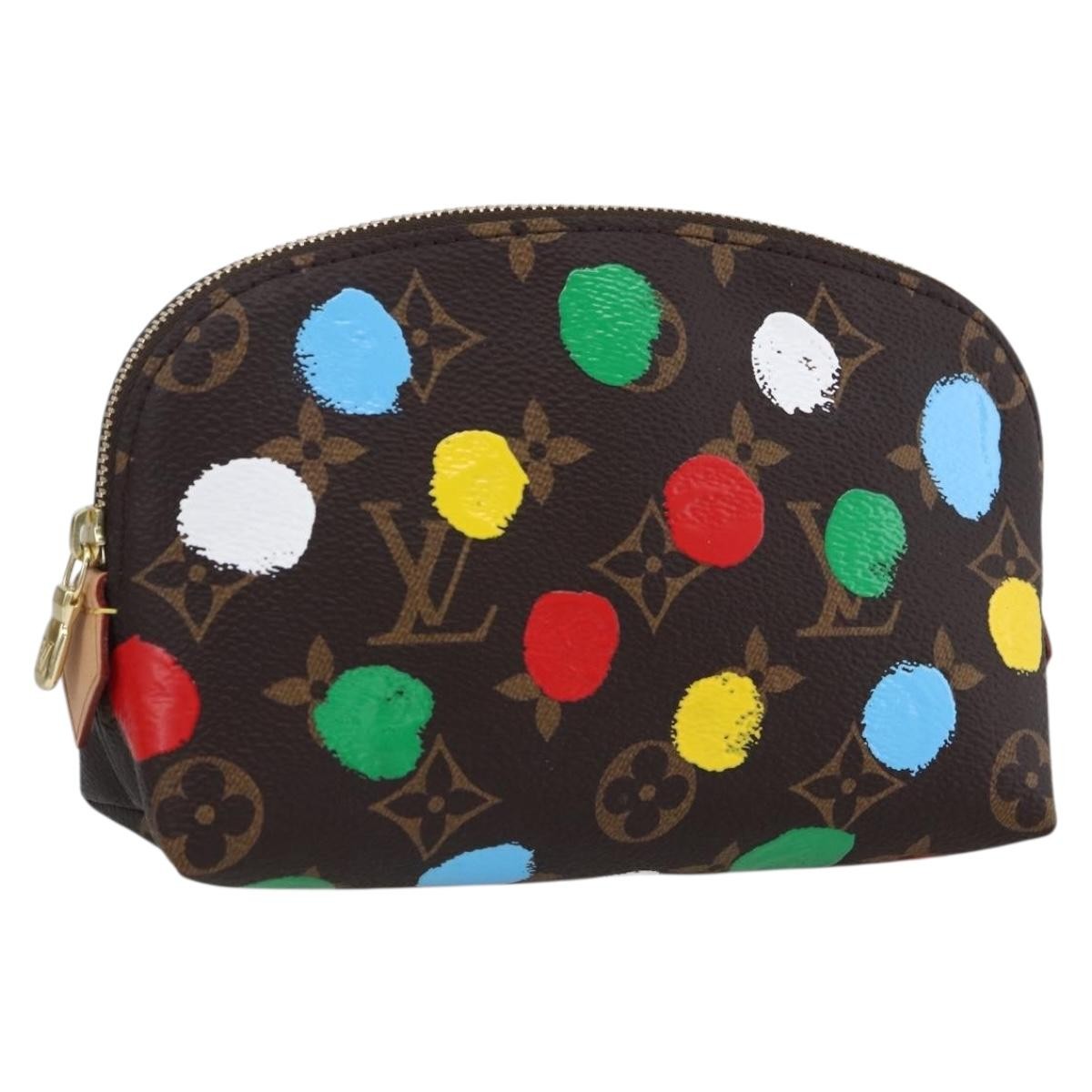 Louis Vuitton Cosmetic Pouch Yayoi Kusama Painted Dots Monogram Canvas Multicolour Canvas Clutche & Pouche Bag
