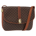 Celine Vintage Shoulder Bag Canvas Brown Canvas Shoulder Bag Bag